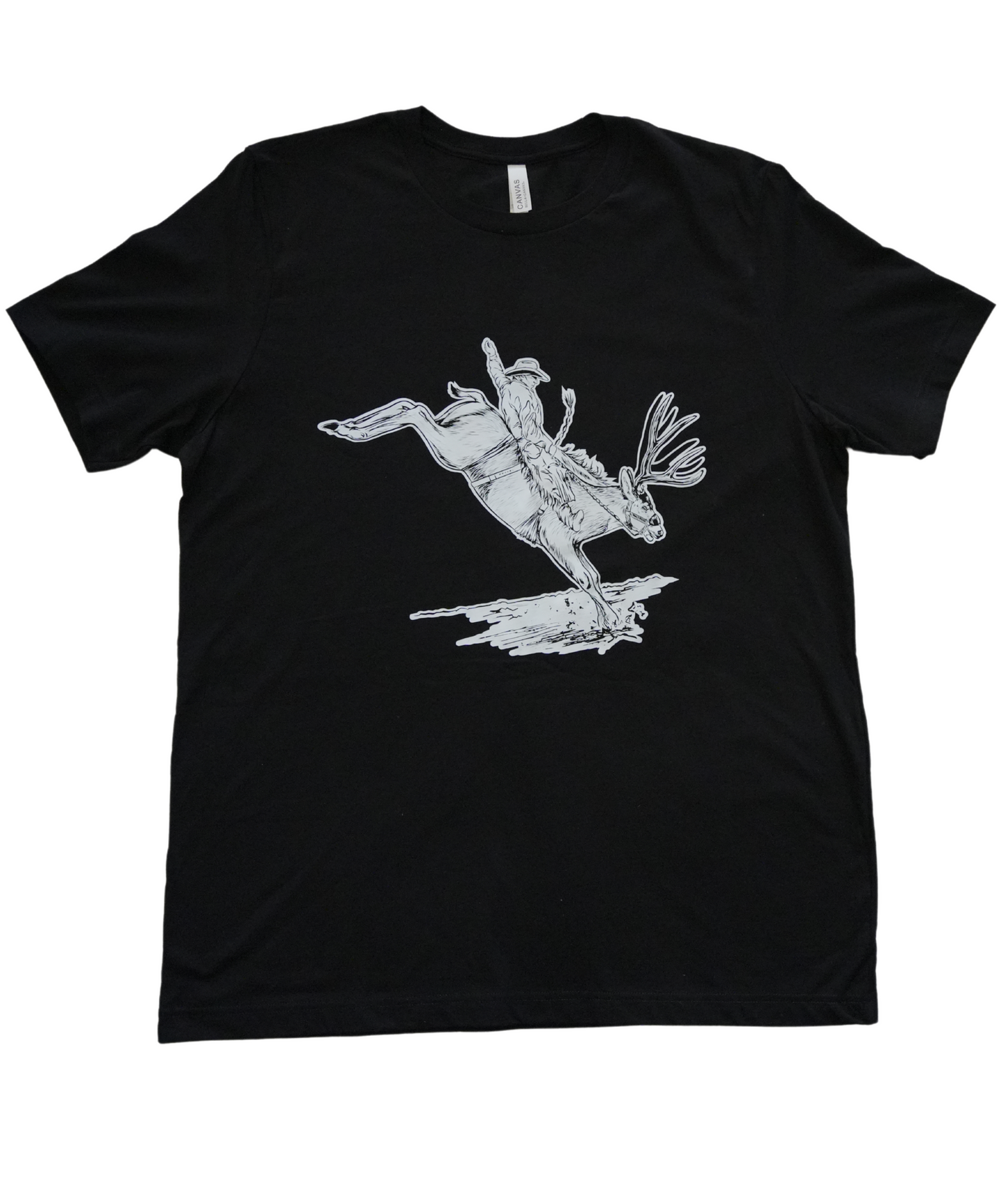 Bucking Mule Deer Buck Short Sleeve